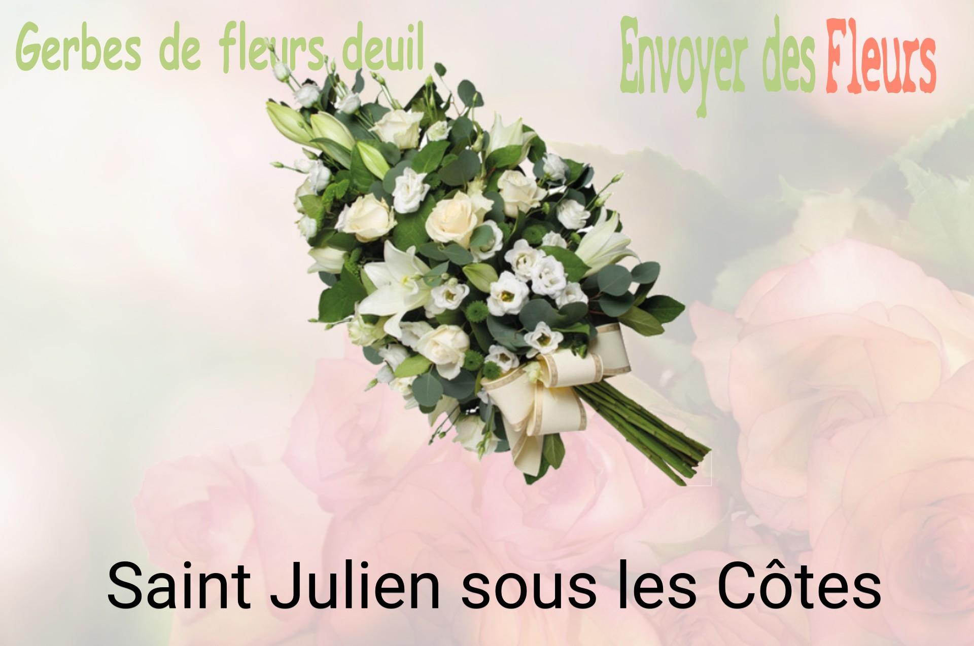 Gerbe de fleurs de deuil livrée à Saint-Julien-sous-les-Côtes